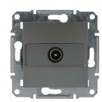 Розетка TV оконечная без рамки сталь Asfora, EPH3200162