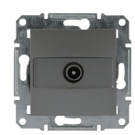 Розетка TV оконечная без рамки сталь Asfora, EPH3200162