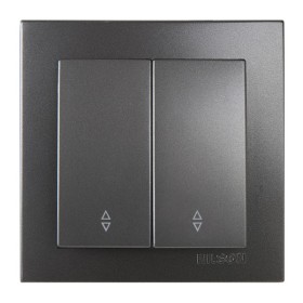 Вимикач Nilson Touran антрацит 2кл прохідний ( 24161009 )