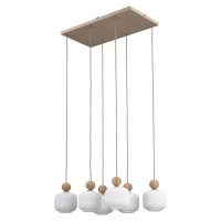 Подвесной светильник, люстра TK Lighting 11052 Ballo E14 6x10W IP20 бежевый