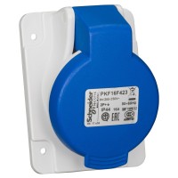 Силовий роз'єм прихованого монтажу Schneider Electric PKF16F423 16А 2P+E IP44 250В