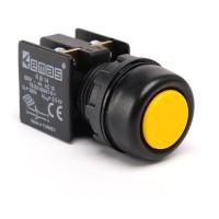 Кнопка керування EMAS KB12RS натискна з водозахисним кільцем (1НЗ) жовта