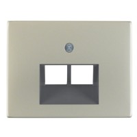 Накладка для розетки подвійної UAE нержавіюча сталь Berker K.5