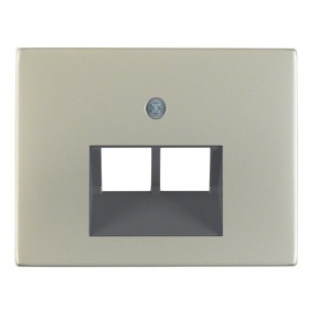 Накладка для двойной розетки UAE нержавеющая сталь Berker K.5