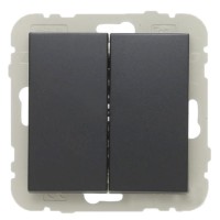 Двоклавішний вимикач Logus 21061 TIS 10АХ 250В (сірий)