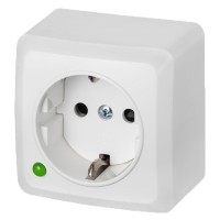 Одномісна розетка Elektro-Plast Berg 3737-00 із заземленням (біла)