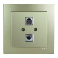 Розетка Nilson Touran золото комп'ютерна телефонна CAT6e-Cat3e ( 24151049 )