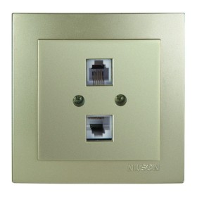 Розетка Nilson Touran золото комп'ютерна телефонна CAT6e-Cat3e ( 24151049 )