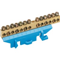 Нейтральная шина с держателем Hager KM13N 6x16+7x10мм²