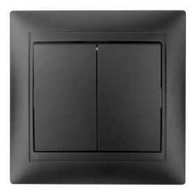 Двокнопковий вимикач Elcor Emily 9215 (211635) чорний