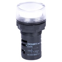 Сигнальний індикатор NOARK Ex9IL 1R w плоский 24В AC/DC білий (105423)