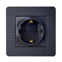 Розетка Nilson Selene антрацит 1-на з заземленням ( 23362517 )