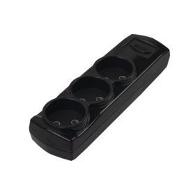 Колодка Violux 3-на без заземлення чорна ( 910180 )
