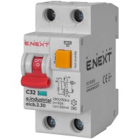 Вимикач диференційного струму E.Next e.industrial.elcb.2.C32.30 1Р+N 32А С 30мА (i0230006)