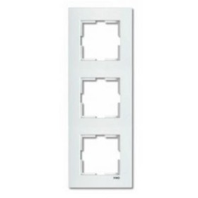 Рамка потрійна вертикальна VIKO Karre біла