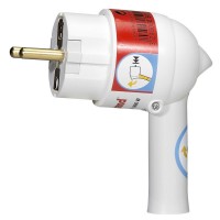 Белая электромонтажная вилка Legrand 2К+З