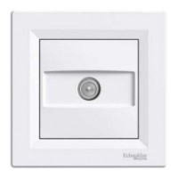 Розетка SAT проходная белая Asfora, EPH3700221