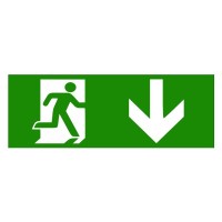 Наклейка TNSy «Указатель двери прямо» 320х115мм (TNSy5000096)