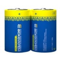 Батарейка солевая Аско-Укрем D.R20.SP2 (вакуум 2шт)