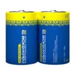 Батарейка сольова Аско-Укрем D.R20.SP2 (вакуум 2шт)