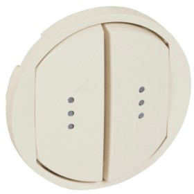 Клавиша выключателя 2-клавишного с подсветкой Legrand Celiane слоновая кость