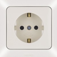 Розетка NE-AD ARAS 93-111-08-E з з/к та шторками кремова