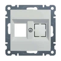 Панель подвійна RJ12/RJ45 WL2320 Lumina-2, біла, Hager