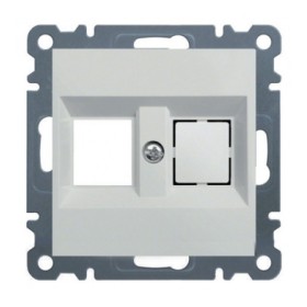 Панель подвійна RJ12/RJ45 WL2320 Lumina-2, біла, Hager