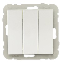 Триклавішний вимикач Logus 21088 TGE 10АХ 250В (лід)