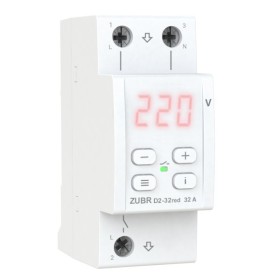 Реле напруги Zubr D2-32 red 32А із червоною індикацією