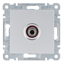 SAT розетка Hager WL3232 Lumina (серебристая)