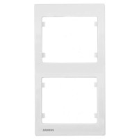 Двойная рамка Siemens Iris S18102 вертикальная (белоснежная)