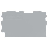 Конечная/разделительная пластина Wago 2002-1291 для клемм на 2 провода 2,5мм² (серая)