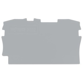 Кінцева/розділювальна пластина Wago 2002-1291 для клем на 2 дроти 2,5мм² (сіра)