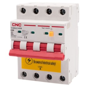 Диференційний вимикач CNC YCB9LE-80M C50А 3Р+N 6кА 30мА (Б00044026)