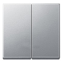 Клавіша вимикача подвійна SYSTEM M алюміній Merten, MTN433560