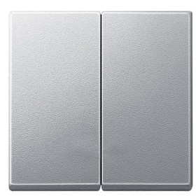 Клавіша вимикача подвійна SYSTEM M алюміній Merten, MTN433560