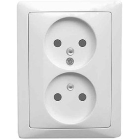 Двойная розетка E.Next e.lux.1222L.2gz.ivory слоновая кость (ins0040066)