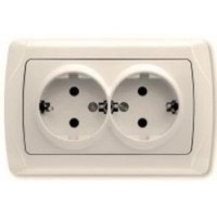 Розетка двойная VIKO кремовая Carmen