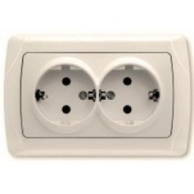 Розетка двойная VIKO кремовая Carmen