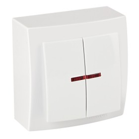 Вимикач Nilson Themis білий 2кл з підсвіткою ( 26111004 )