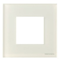 Одномісна рамка ABB Zenit N2271 CB скло (біла)