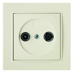Розетка Nilson Thor кремова 1-на TV-SAT прохідна ( 27121036 )
