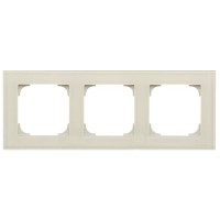 Трехместная рамка ABB Sky 2CLA857300A3001 8573 CB (белое стекло)