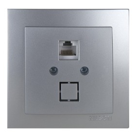 Розетка Nilson Touran срібло комп'ютерна CAT5e RJ45 ( 24131044 )