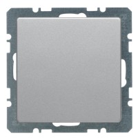 Заглушка с центральной панелью алюминий Berker Q.х