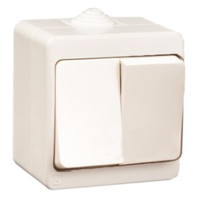 Выключатель 2-клавишный Gunsan Nemli крем