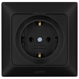 Розетка NE-AD ARAS 93-124-08 з з/к чорна