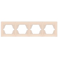 Чотиримісна горизонтальна рамка Elcor Emily 9215 (211562) (кремовий)