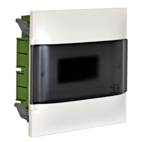 Встроенный пластиковый щиток Legrand Practibox S на 12 модулей (дымчатые двери)